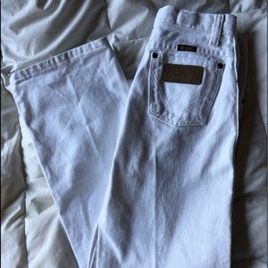 White wranglers: vintage look